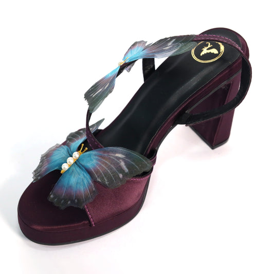 Women Open Toe Butterfly Elevation Heel
