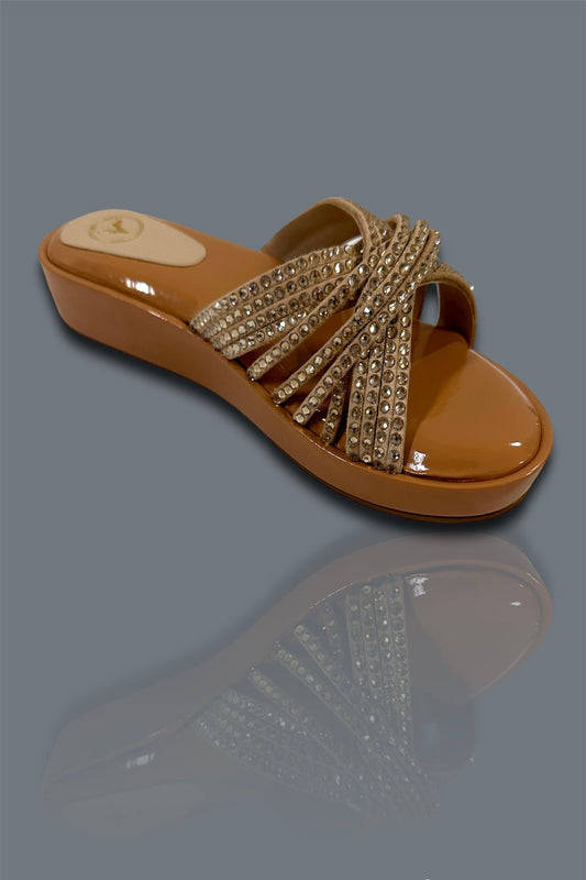 Beige Julle Open Toe Wedge