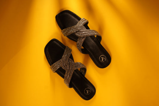 Black String Black Base Flats