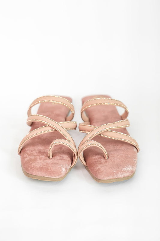 Pink Open Toe Slip-on closure Asha  Flats
