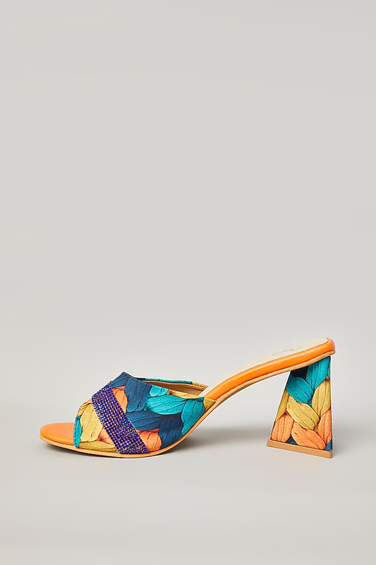 Orange POP Colour Open Toe Heel Sandal