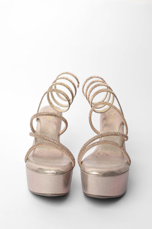 Gold Open Toe Sunshine spring Wedge