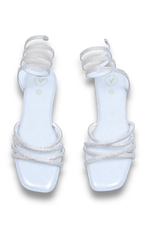 Silver Spring Open Toe Slip on Flats