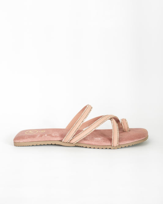 Pink Open Toe Slip-on closure Asha  Flats