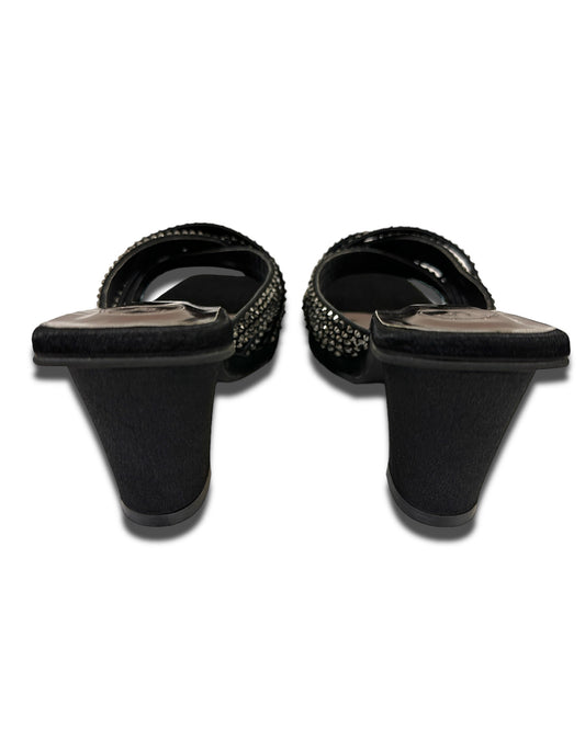 Black Julle Open Toe Heels