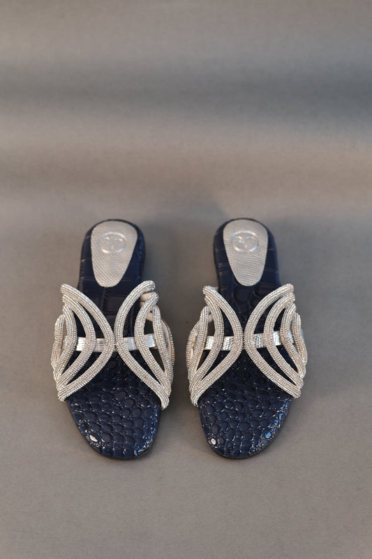 Blue Open Toe Heel Sandal