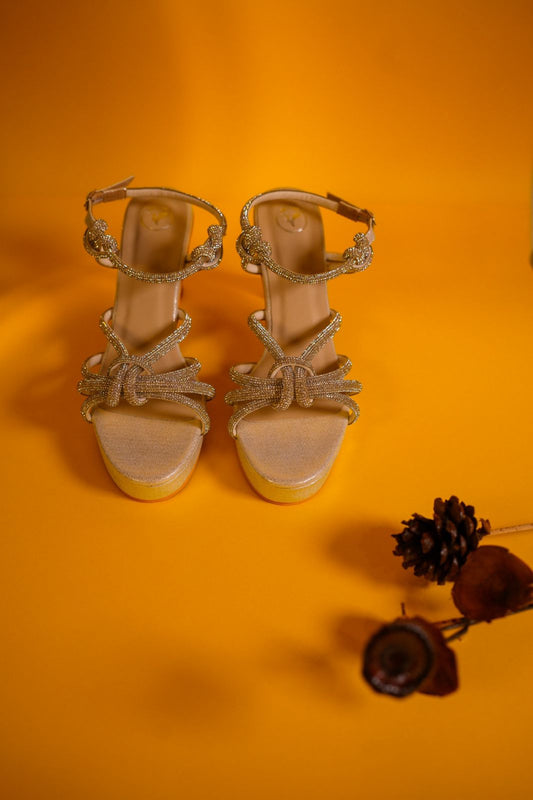 Miss D White Open Toe Heel Sandal