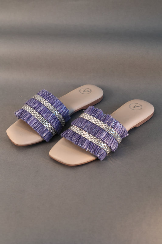 Lylac Frill Sliders Flat Sandal