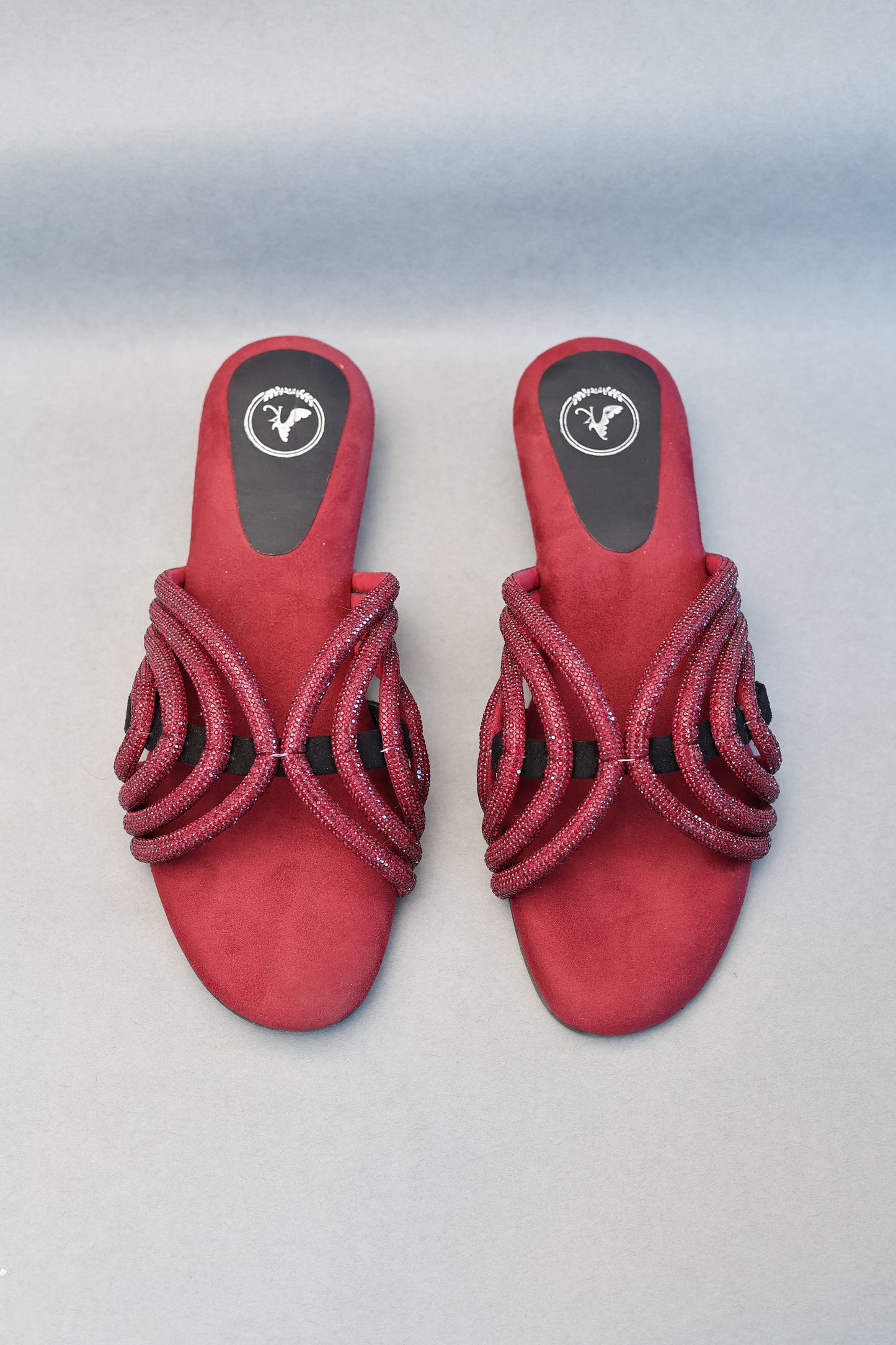 Ruby Red Open Toe Heel Sandal