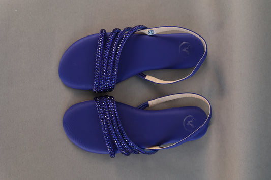 Blue Flats Blooming Sandal