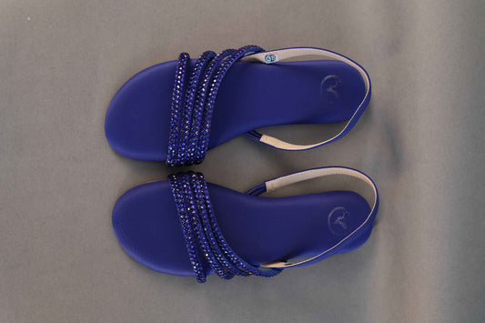 Blue Flats Blooming Sandal