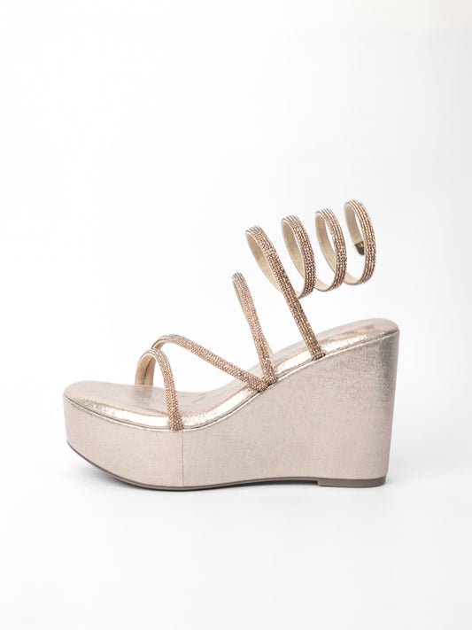 Gold Open Toe Sunshine spring Wedge