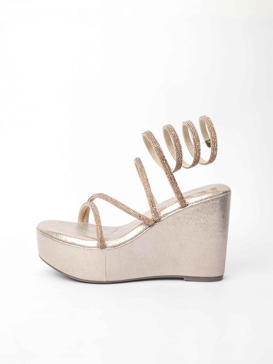Gold Open Toe Sunshine spring Wedge