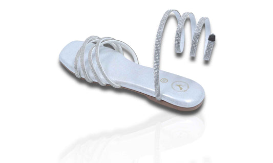 Silver Spring Open Toe Slip on Flats