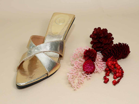 New Gold X Kitten Heel