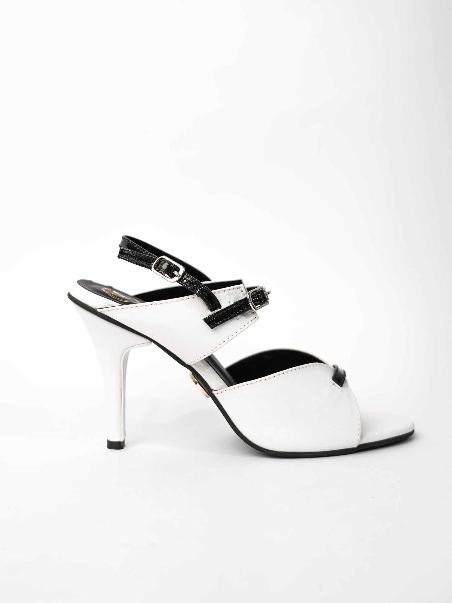 White Open Toe Narrow fit Jacky Heels