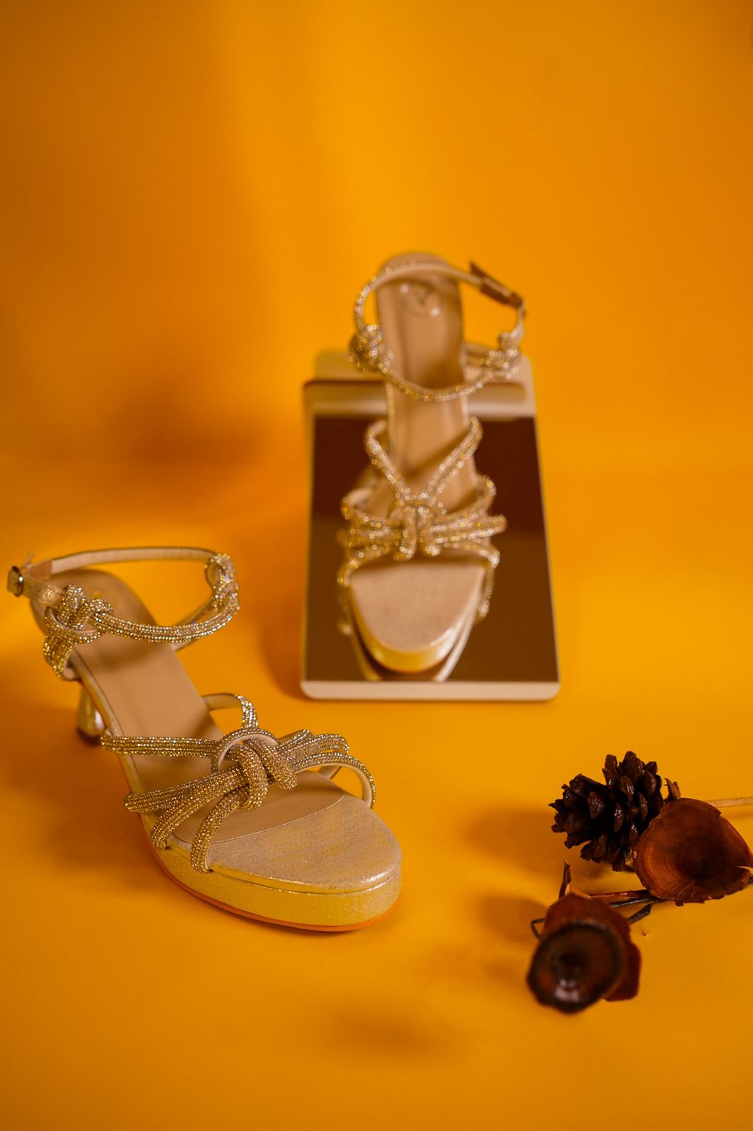 Miss D White Open Toe Heel Sandal