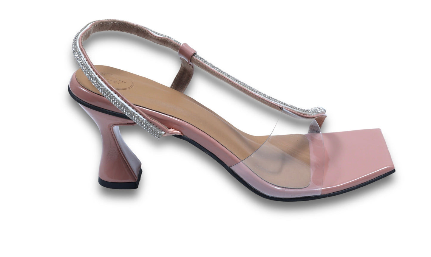 Nude Pink S Series Square Heel Sandal