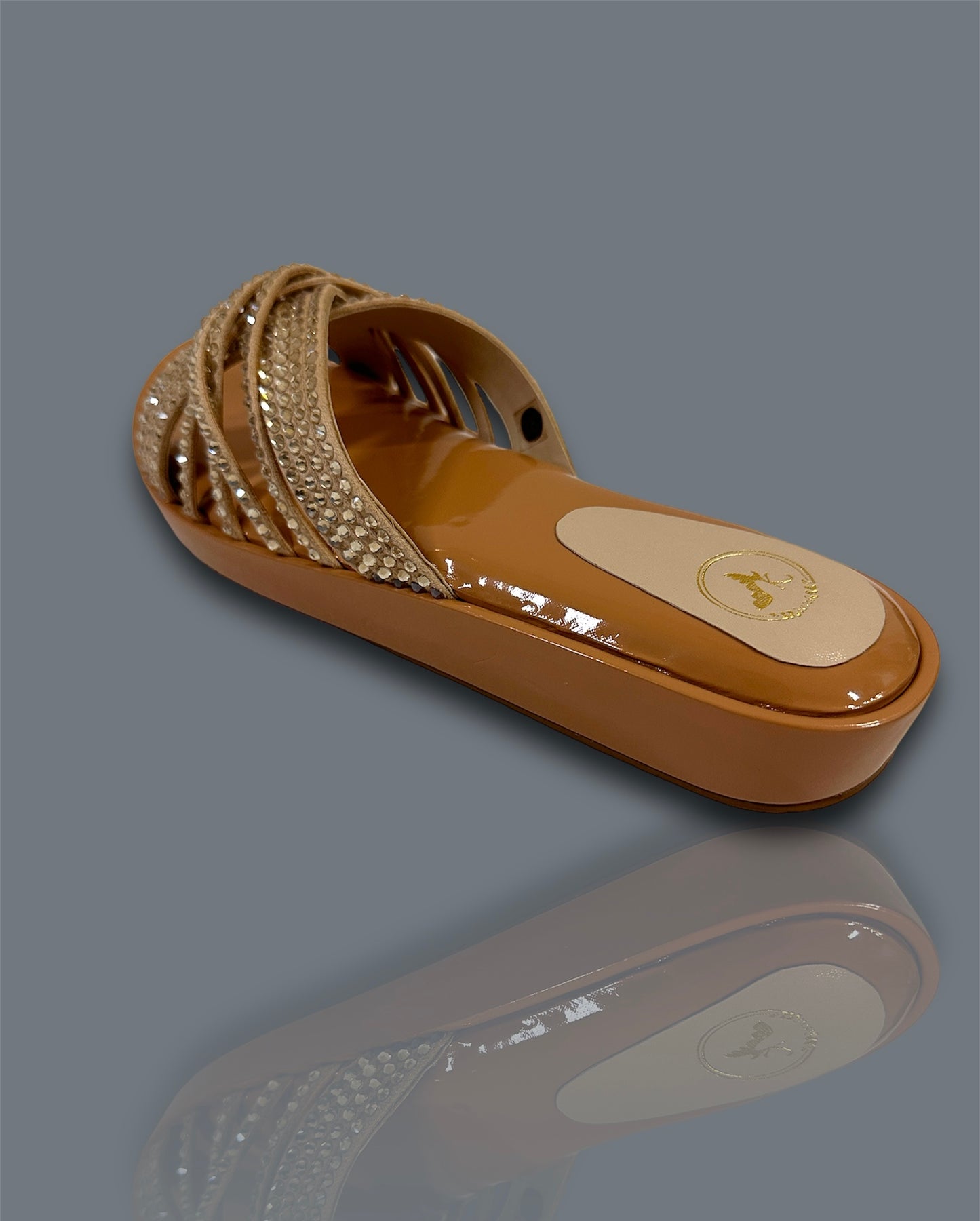 Beige Julle Open Toe Wedge