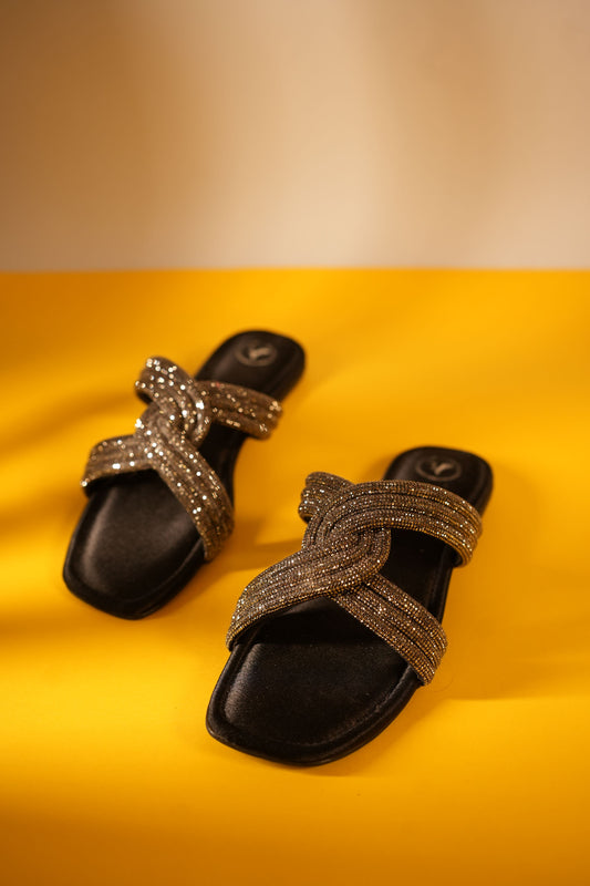 Black String Black Base Flats