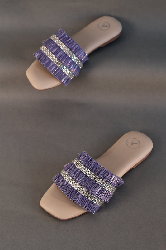 Lylac Frill Sliders Flat Sandal