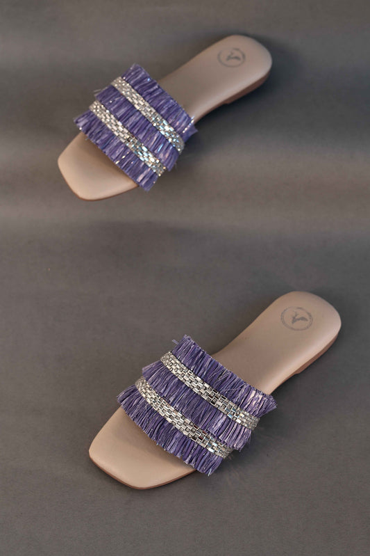 Lylac Frill Sliders Flat Sandal