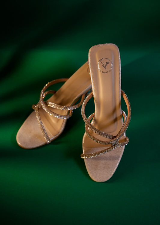 Unicorn Silver Open Toe Heel Sandal