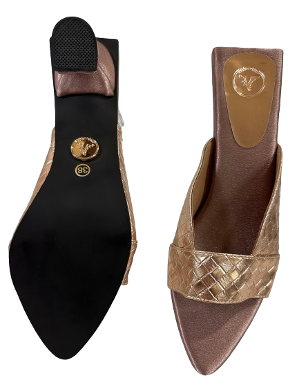 Rose Gold Zara Open Toe Heels