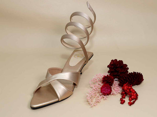 Beige Spring Kitten Heel