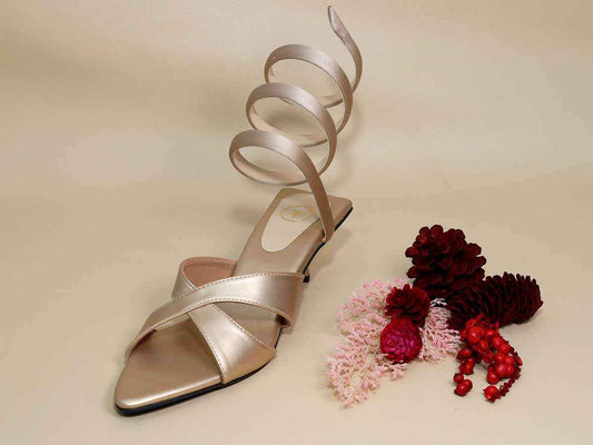 Beige Spring Kitten Heel