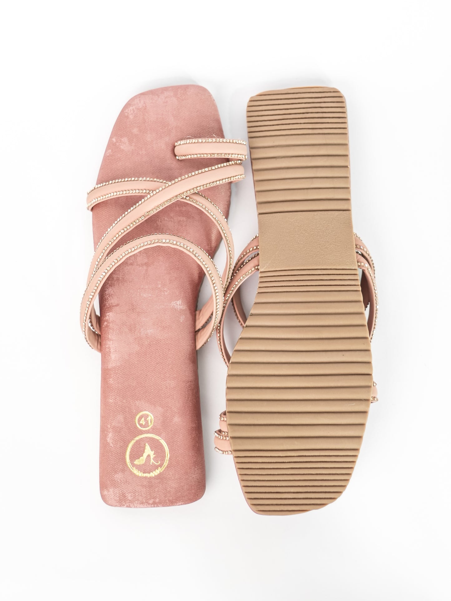 Pink Open Toe Slip-on closure Asha Flats