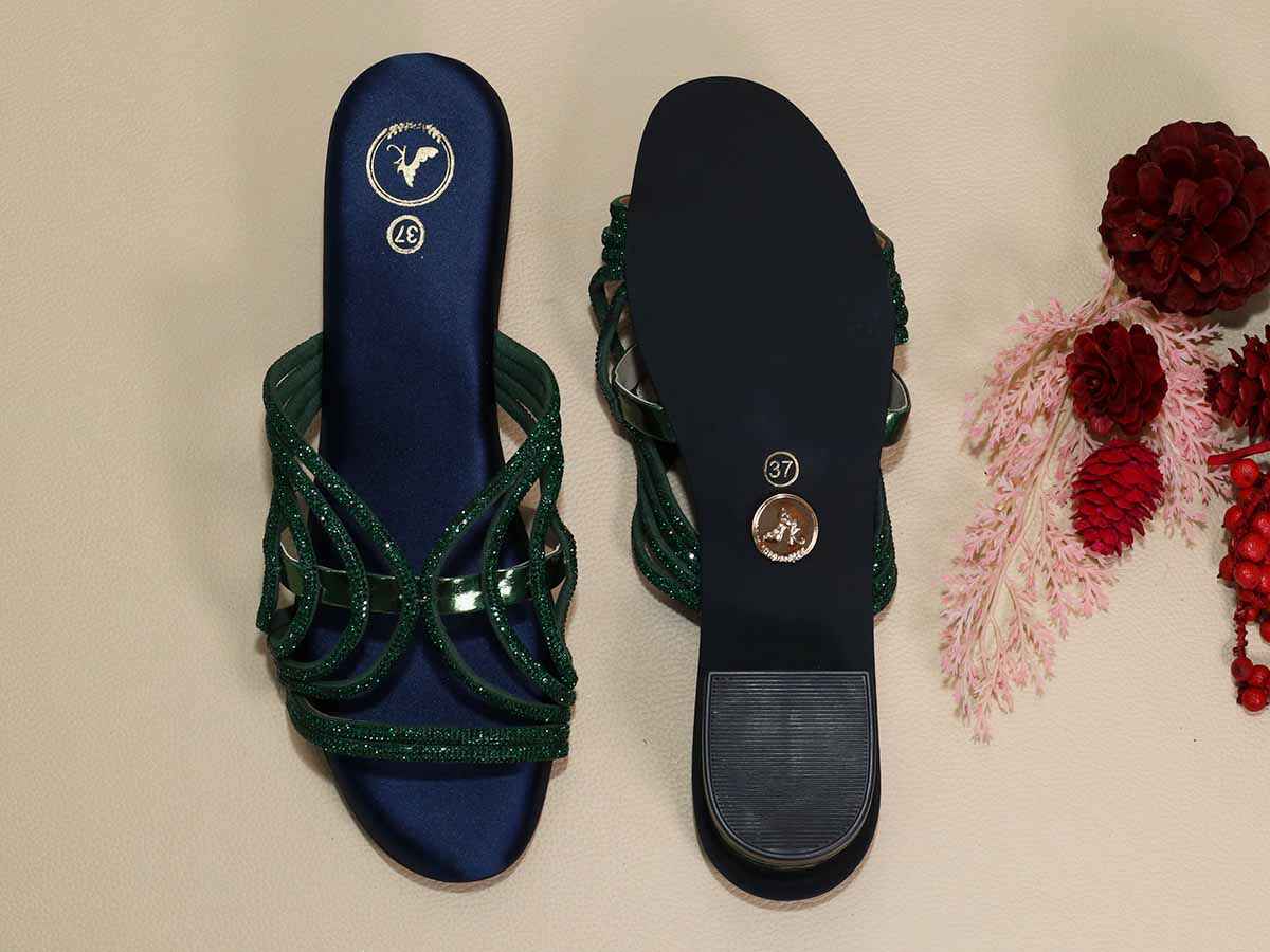 Gema Green Cut Heel