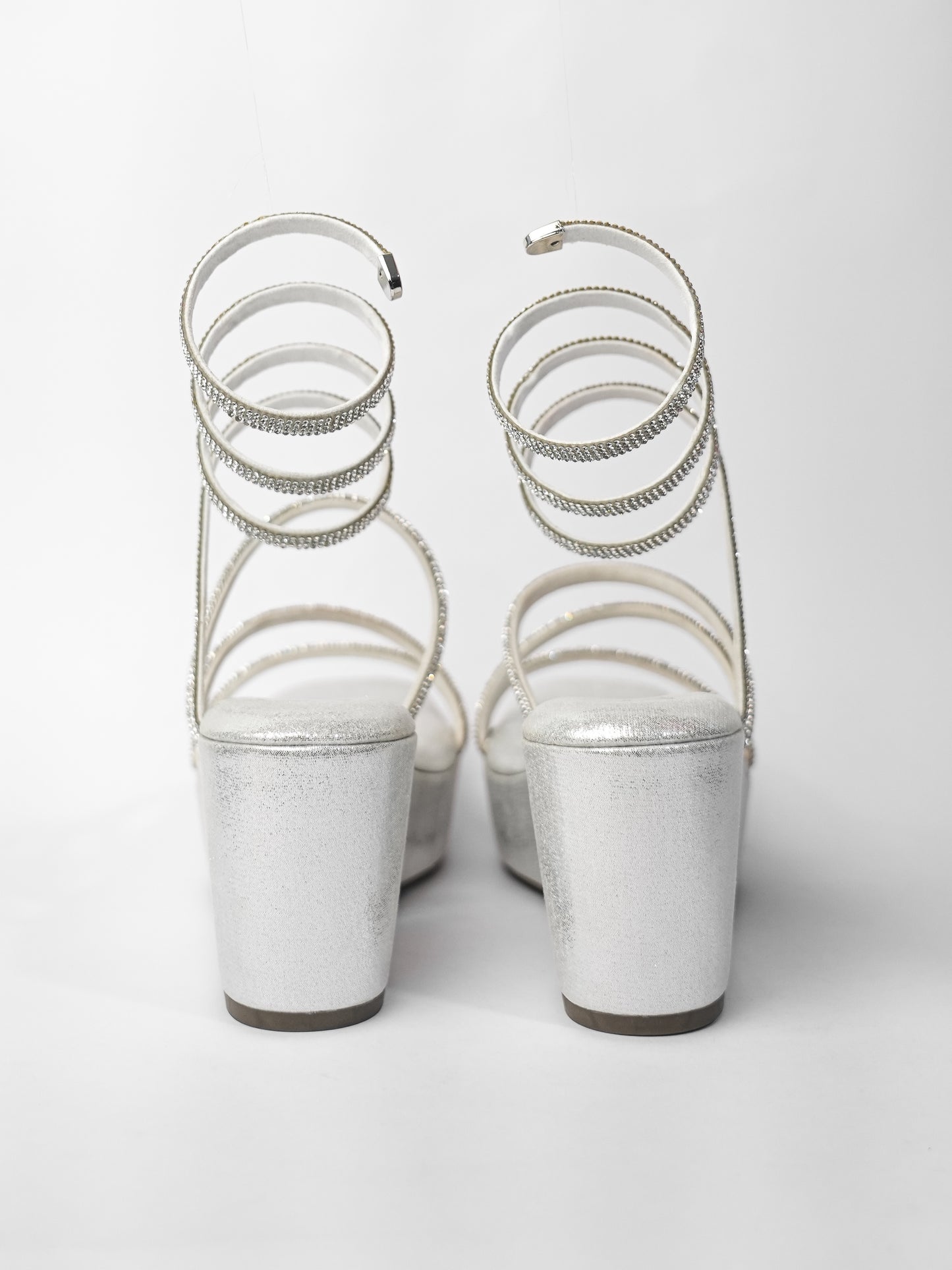 Silver Open Toe Spring Sunshine Wedge
