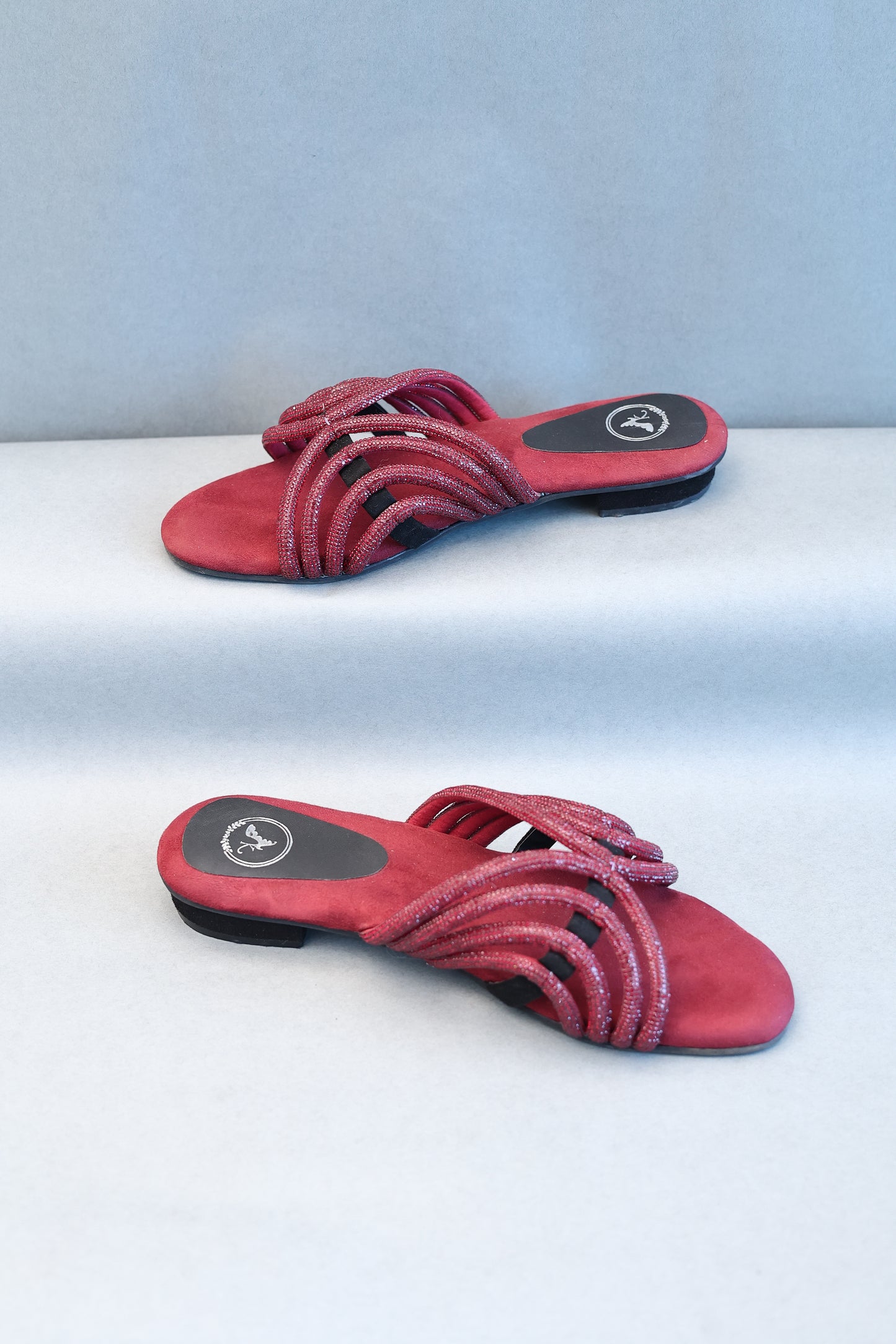Ruby Red Open Toe Heel Sandal