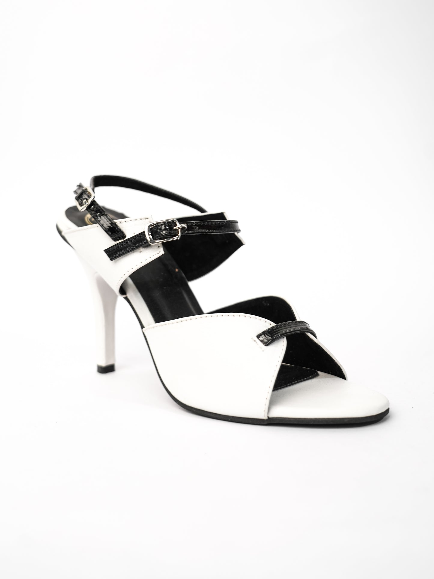 White Open Toe Narrow fit Jacky Heels