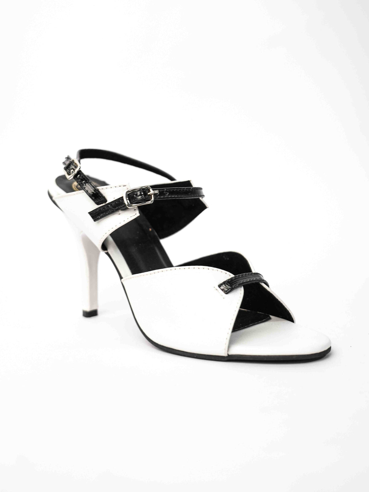 White Open Toe Narrow fit Jacky Heels