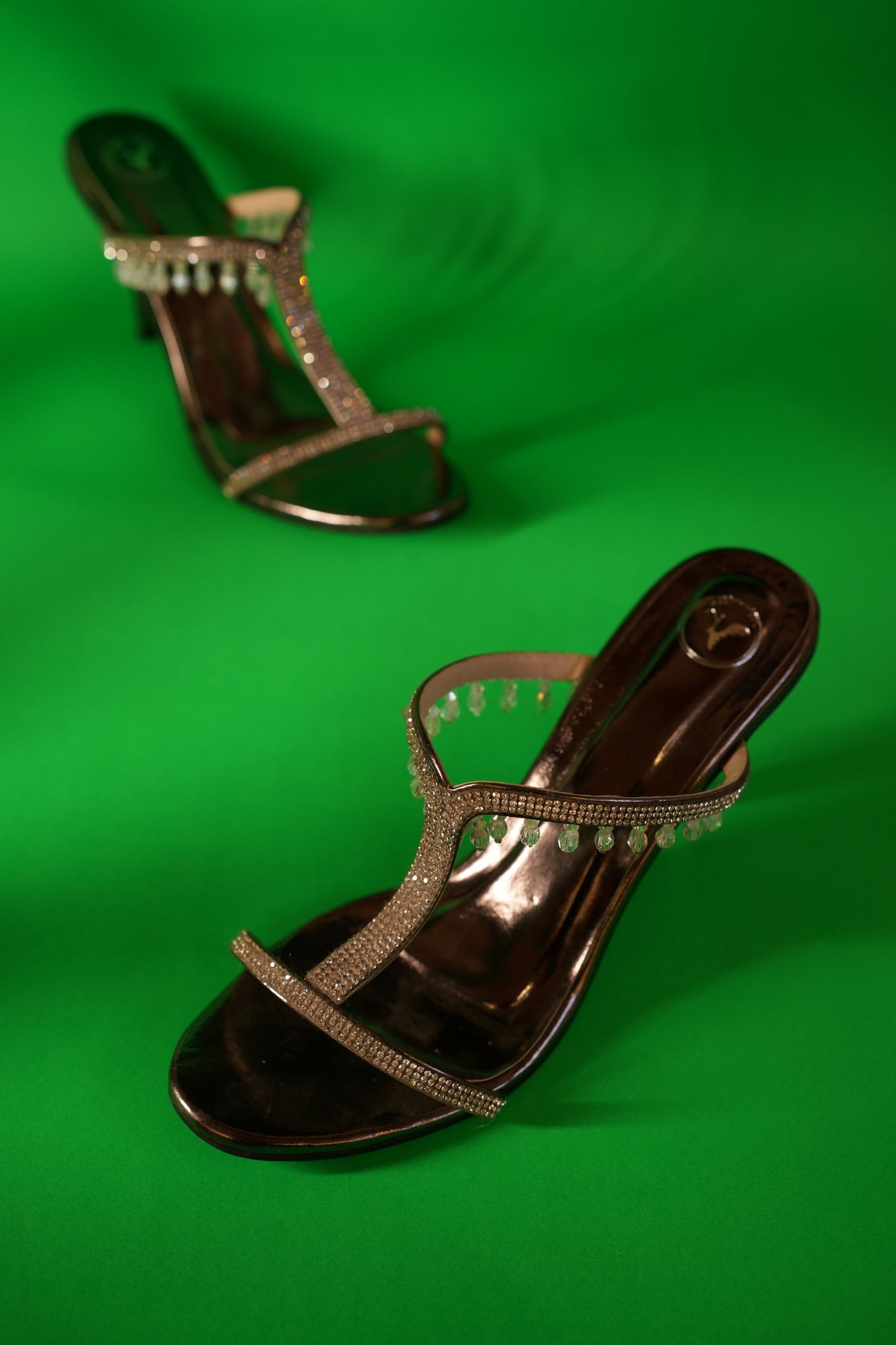 Grey Gun Metal Wedding Heel Sandals