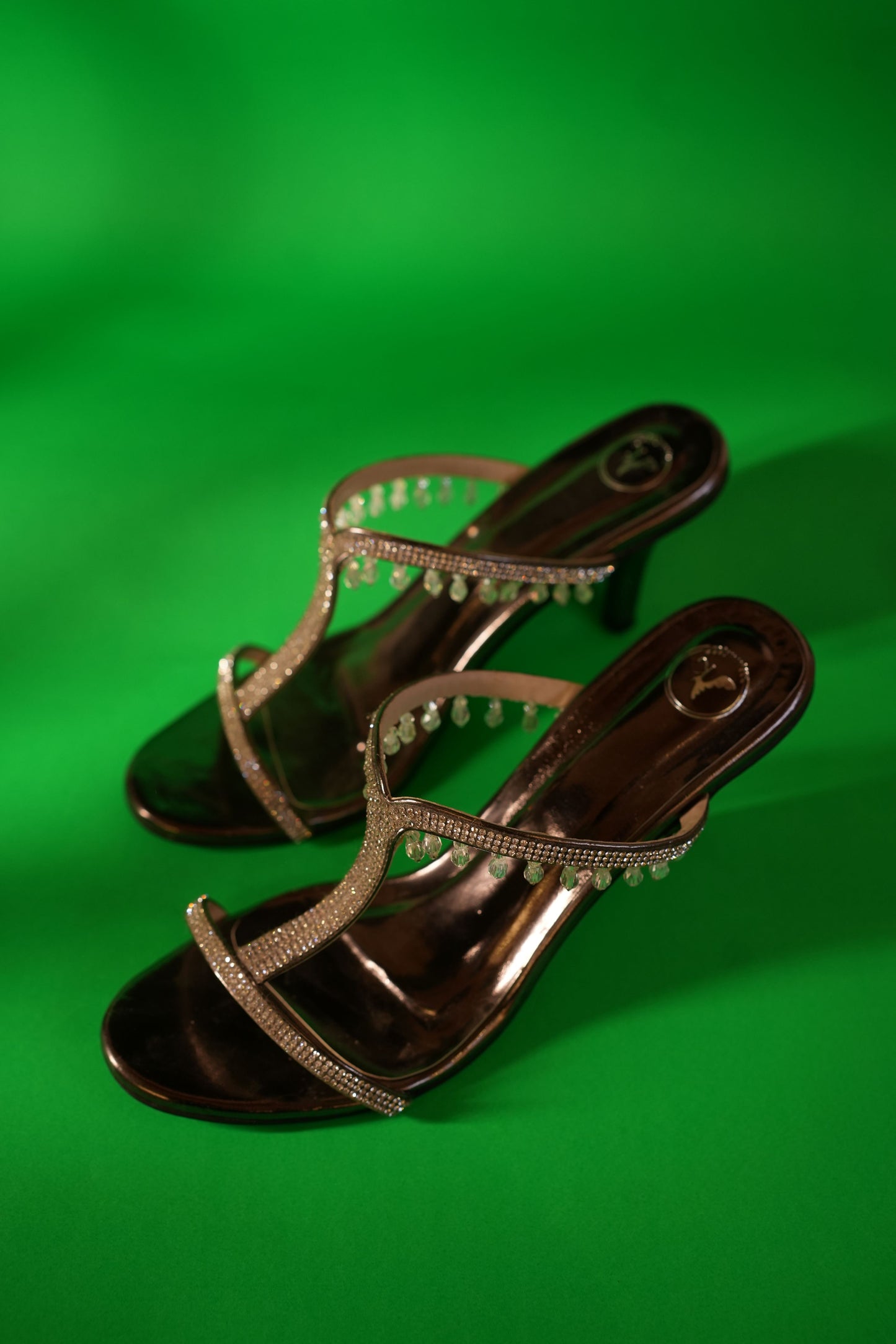 Grey Gun Metal Wedding Heel Sandals