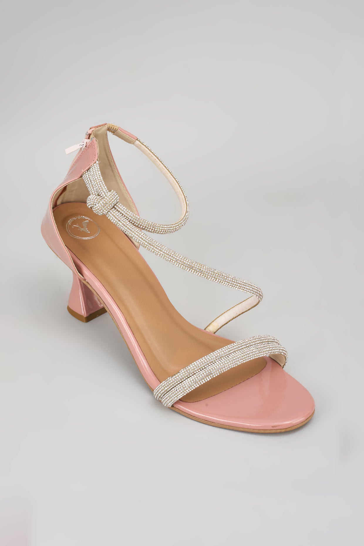 Nude Pink Ananyas Edit Textured Heels Sandals