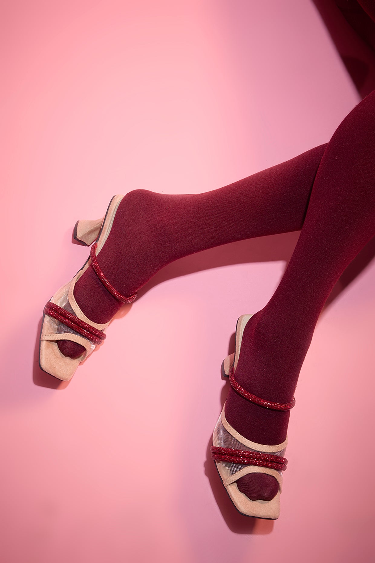 Beige Open Toe Slip on Closure Alaya Ruby Heels