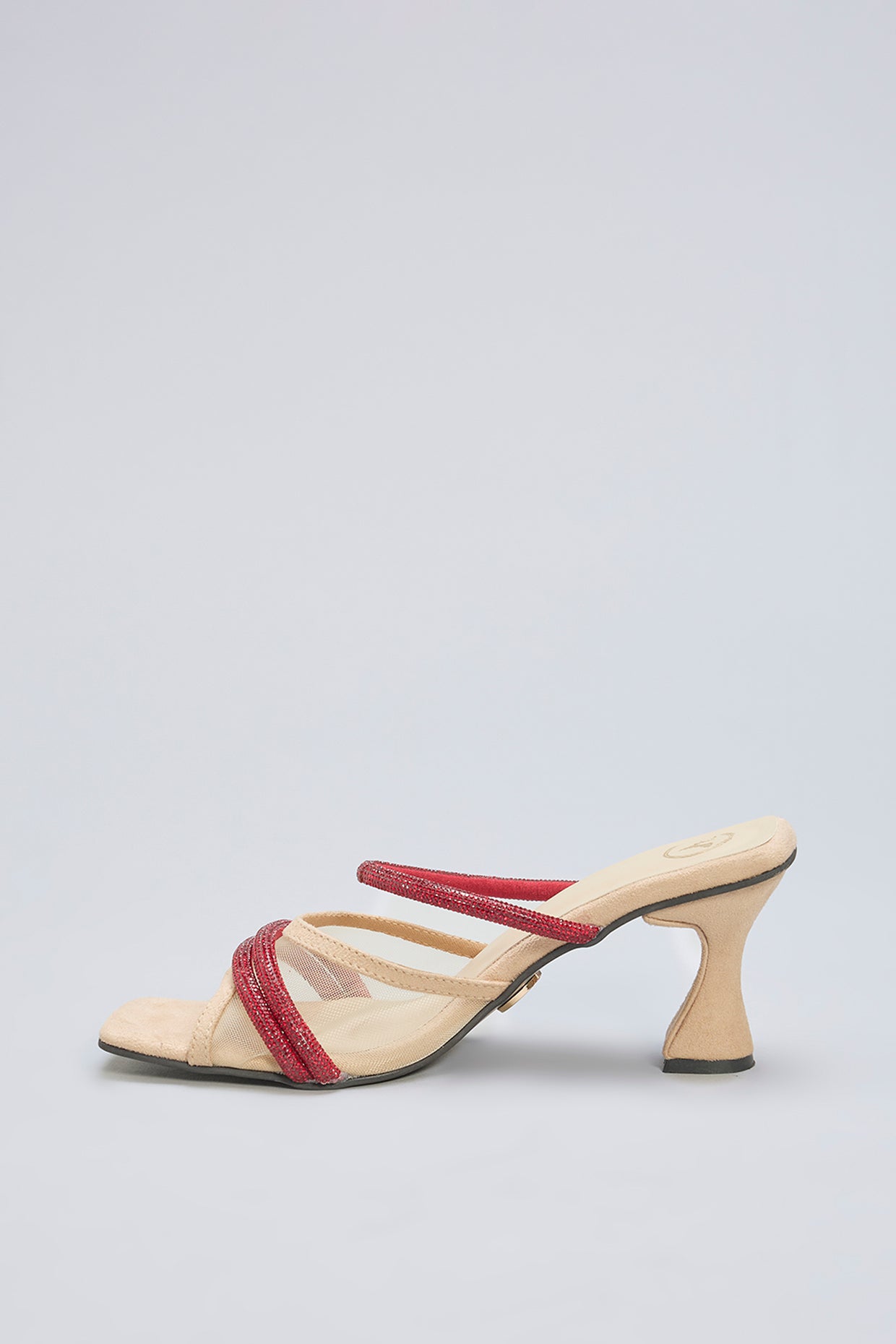 Beige Open Toe Slip on Closure Alaya Ruby Heels