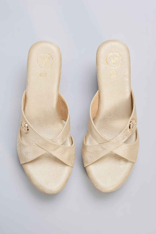 Nude Vegan Leather Wedges