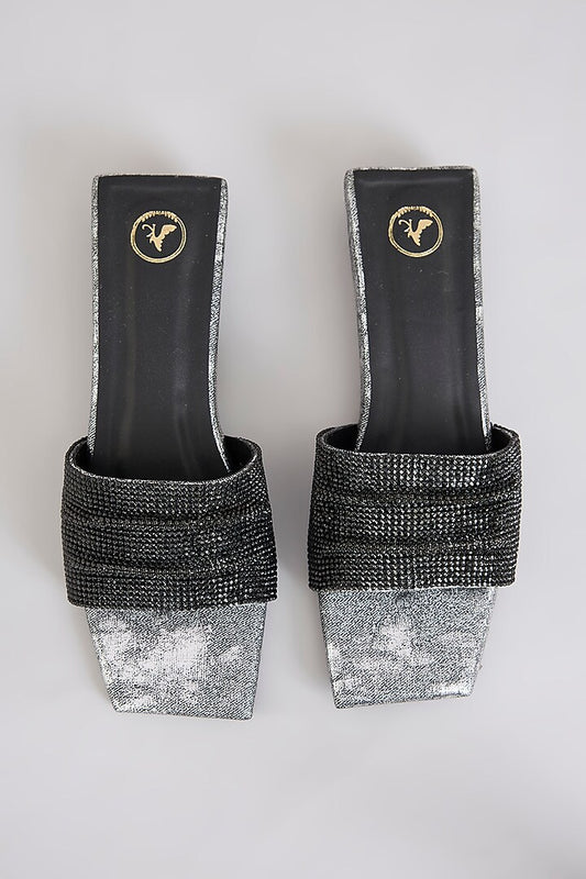 Jia Square Black Half Heel