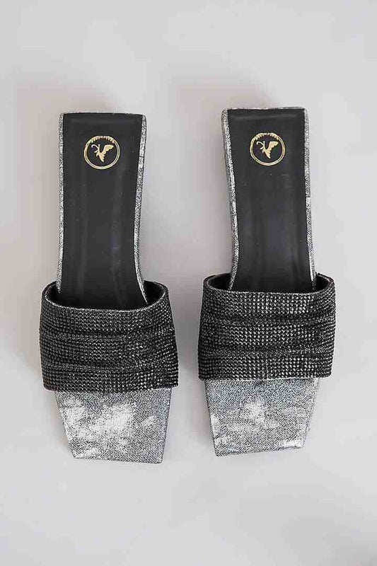 Jia Square Black Half Heel