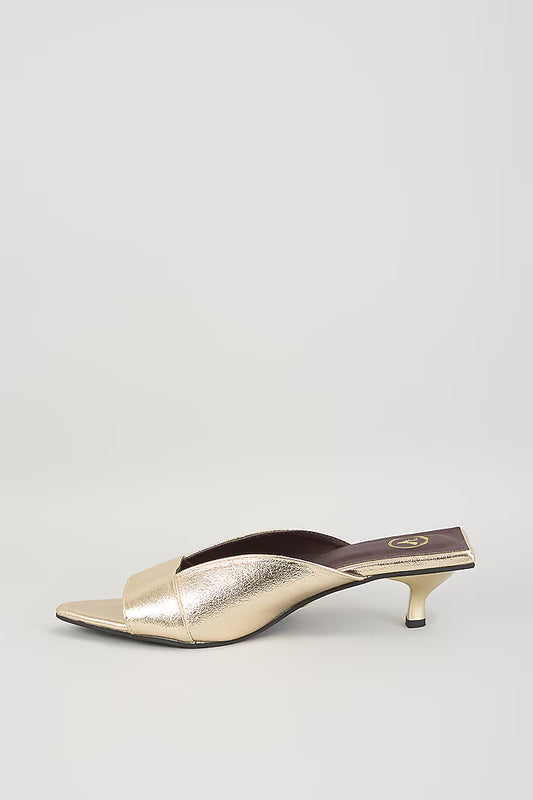 Zara Gold Kitten Heel