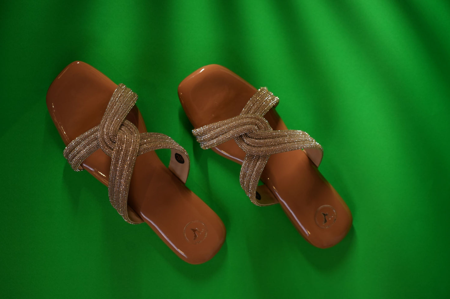 Silver String Nude Base Sandals