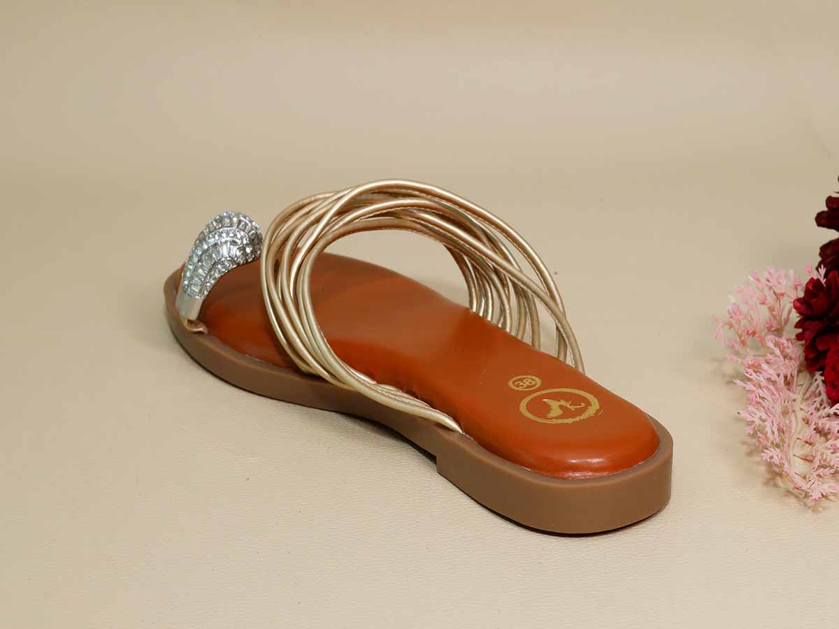 Gold String Asha Broch Flats