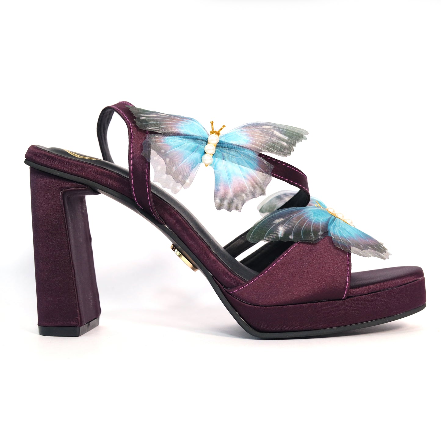 Women Open Toe Butterfly Elevation Heel