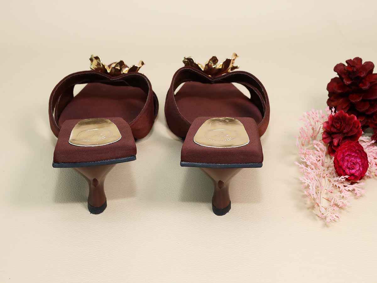 Zeno Brown Kitten Heel