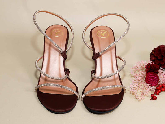 Berry Rose Gold Brown Pencil Heel